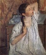 Mary Cassatt The girl do up her hair Sweden oil painting reproduction